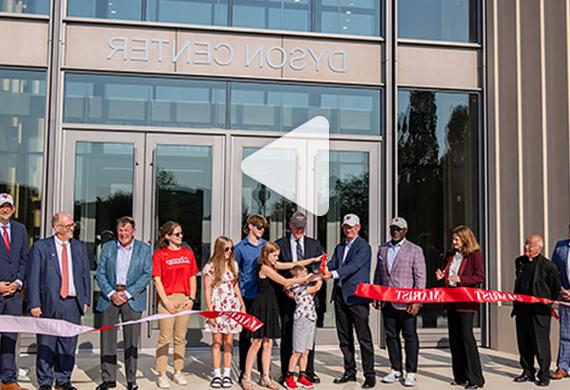 Image of Dyson Center ribbon-cutting with 